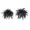 48in. Artificial Halloween Black Boston Fern - Set of 2